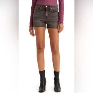 Levi’s high rise high waisted black denim jeans shorts like new